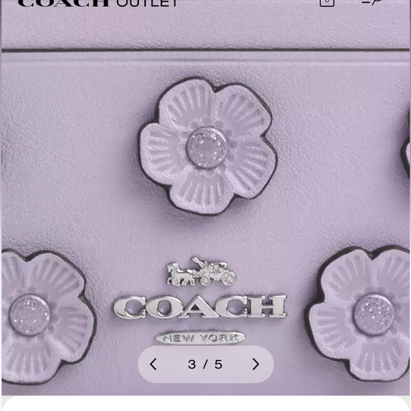 Coach mini Skinny ID card holder with flower appliqué - Picture 8 of 10